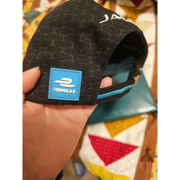 Jaguar TCS Racing Ball Cap Hat Black Blue Logo Adjustable One Size - Picture 5 of 7